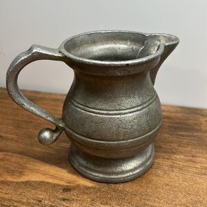 Vintage Wilton Armetale Pewter Coloured Creamer Pitcher “Plough Tavern" Series